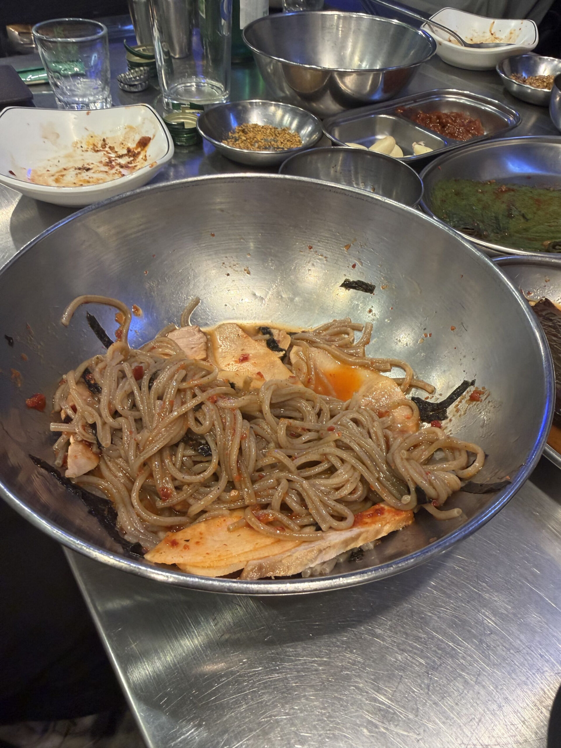 Halfway through the meal, the spicy mixed version